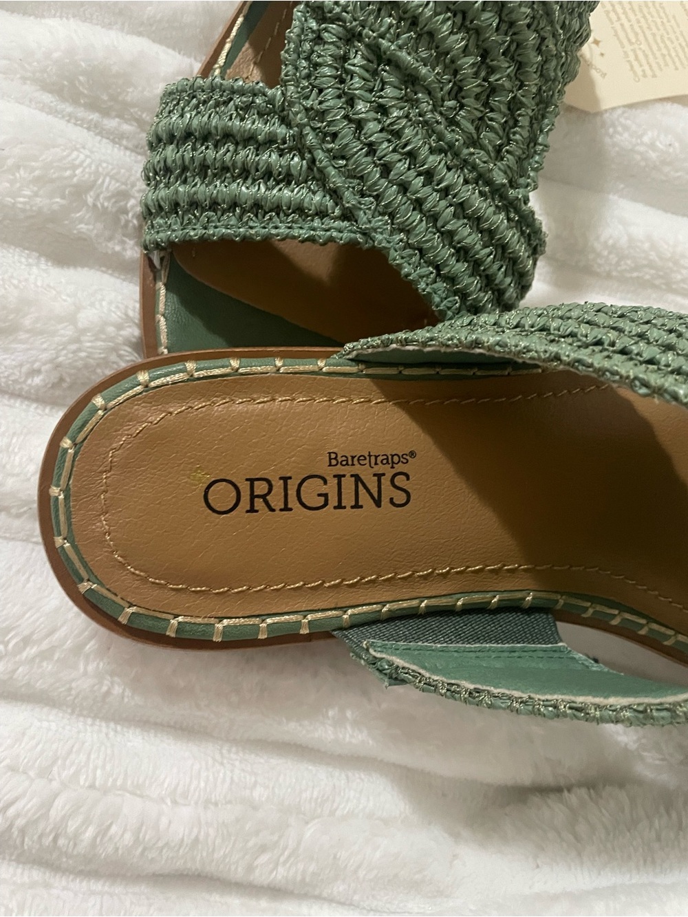 BareTraps Origins Braided Slide Sandals in Sage Green - Picture 2 of 10